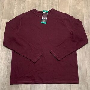Mens NWT Banana Republic Textured Double Knit Crewneck Thermal‎ Shirt